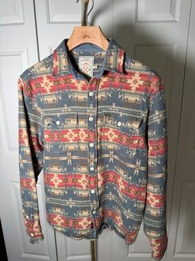 Faherty Geometric Aztec Shirt Jacket - Doug Good Feather collab.